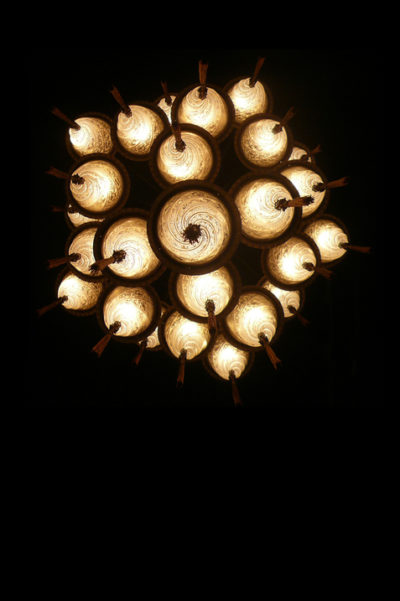 Lampada in vetro Fortuny Cesendello Cascade vista da sotto
