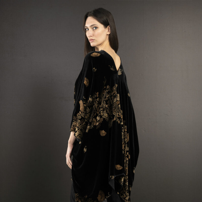 Fortuny printed velvet short evening coat