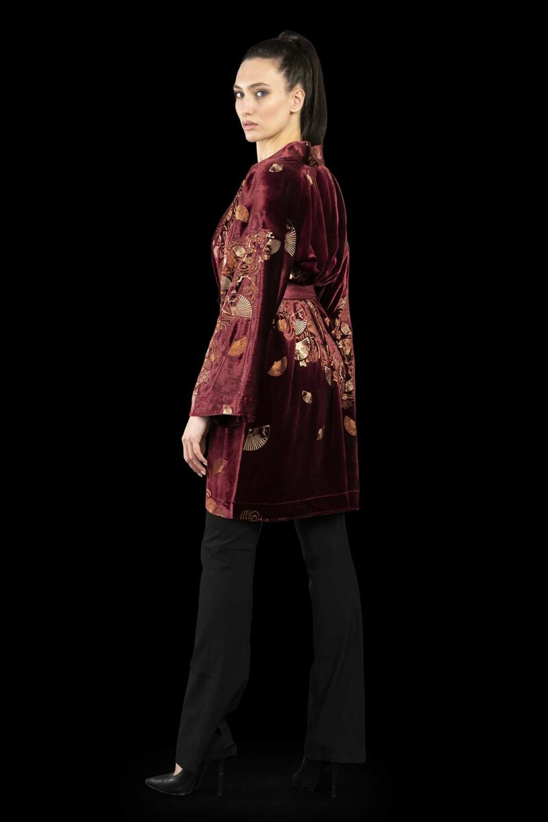 Fortuny printed velvet kimono