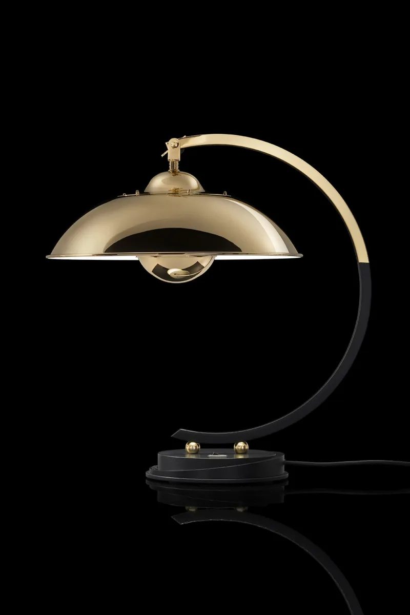 Fortuny President gold table lamp side