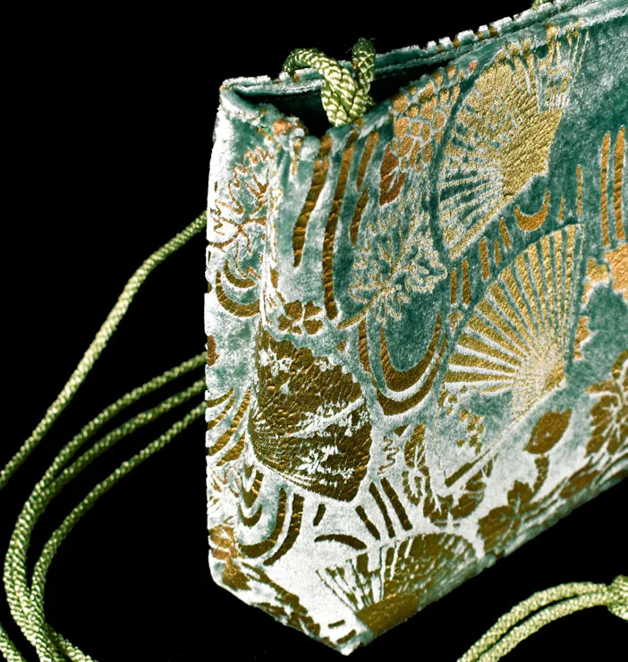 Fortuny Bag Gioia Ventagli Jade Green